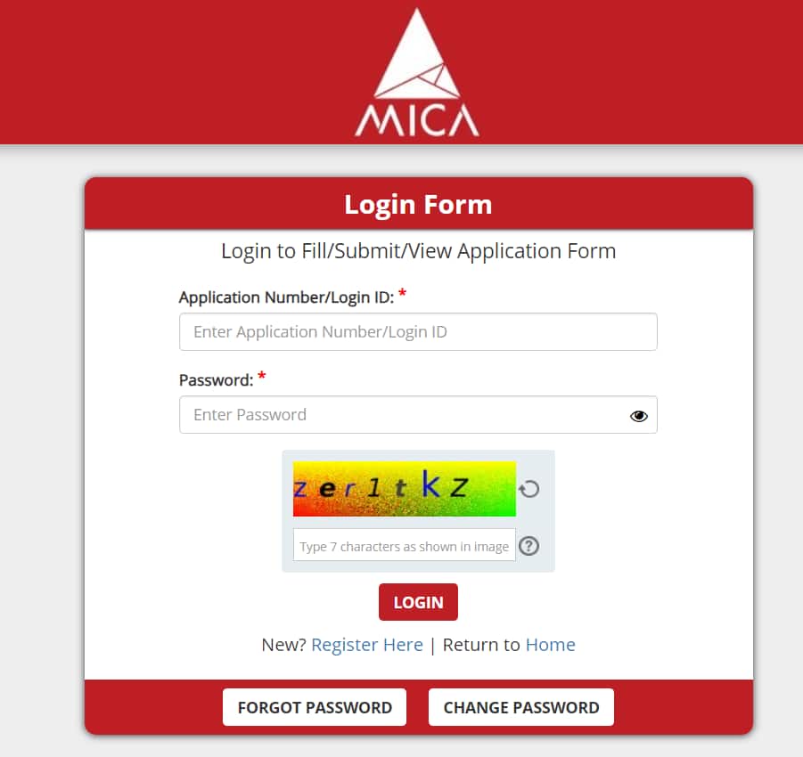 MICAT Admit Card 2025 (Released) Download MICAT Hall Ticket mica.ac.in